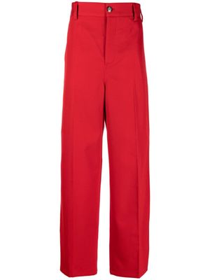 Bottega Veneta Pre-Owned pantalon en laine à coupe ample - Rouge