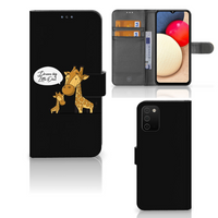 Samsung Galaxy A03s Leuk Hoesje Giraffe - thumbnail