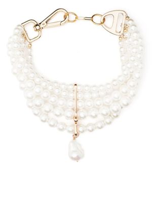Atu Body Couture x Shir Fine Jewellery collier ras-du-cou à perles - Blanc