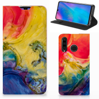 Bookcase Huawei P30 Lite New Edition Watercolor Dark