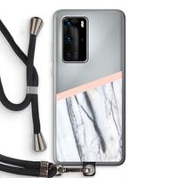 A touch of peach: Huawei P40 Pro Transparant Hoesje met koord