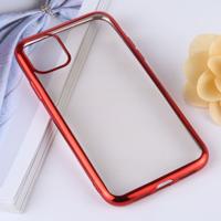 Transparante TPU anti-drop en waterdichte mobiele telefoon beschermende case voor iPhone 11 (rood)
