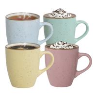 Koffie / thee mok Sweets set - 12x stuks - multi kleur - 350 ml - keramiek