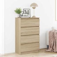 Dressoir 60x35x98,5 cm bewerkt hout sonoma eikenkleurig - thumbnail