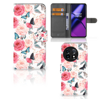 OnePlus 11 Hoesje Butterfly Roses - thumbnail