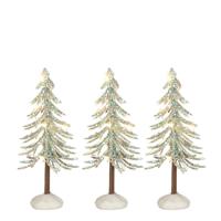 Snowy tree white lighted 3 stuks battery operated h12xd5cm - Luville