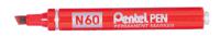 Viltstift Pentel N60 schuin rood 1.2-6mm - thumbnail