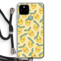 Citroenen: Pixel 5 Transparant Hoesje met koord Citroenen: Pixel 5 Transparant Hoesje met koord