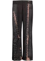Acne Studios pantalon évasé à effet trompe l'œil - Marron