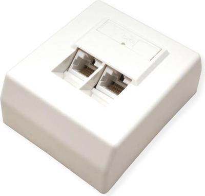 Cat6 dubbele opbouwdoos - Netwerkaansluiting