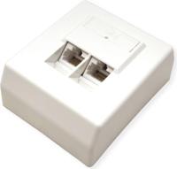 Cat6 dubbele opbouwdoos - Netwerkaansluiting