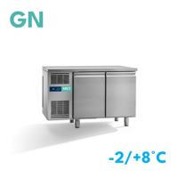 Dieptekoelwerkbank | 2 deurs GN | standaard werkblad | stekkerklaar