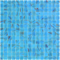 The Mosaic Factory Amsterdam Mozaiek Tegel Vierkant - Licht Blauw Glas Goud Serie 322x322 mm