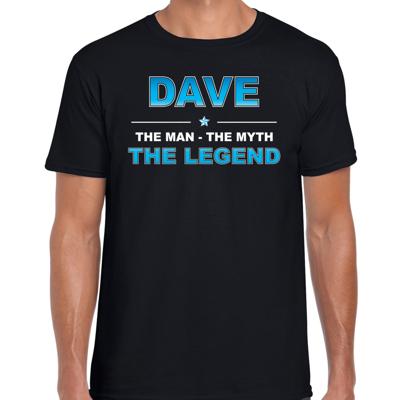 Dave Voornaam cadeau - The man, The myth the legend - zwart - voor heren - verjaardag