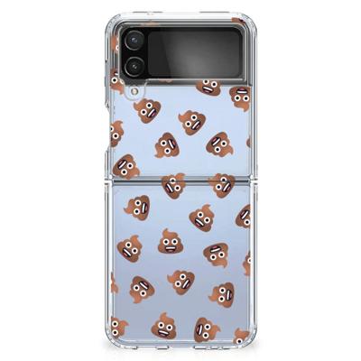 TPU bumper voor Samsung Galaxy Z Flip 4 Poep Emojis