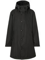 Burberry parka à logo imprimé - Noir