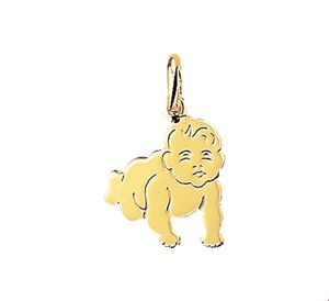 Hanger Baby geelgoud 14 x 17 mm