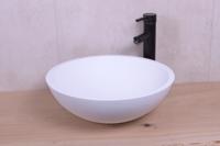 Waskom SaniClear New Stone | 41 cm | Solid Surface | Vrijstaand | Rond | Wit mat