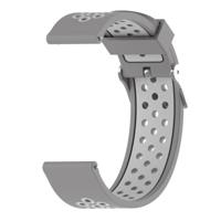 Dubbele kleur silicone sport polsband voor Xiaomi Huami Amazfit bip Lite versie 22mm (grijs wit)