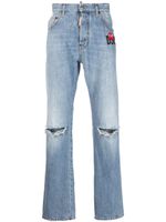 DSQUARED2 jean bootcut à logo imprimé - Bleu