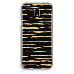 Gouden strepen: Samsung Galaxy J3 (2017) Transparant Hoesje
