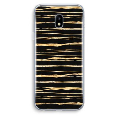 Gouden strepen: Samsung Galaxy J3 (2017) Transparant Hoesje