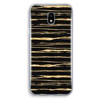 Gouden strepen: Samsung Galaxy J3 (2017) Transparant Hoesje