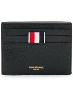 Thom Browne porte-cartes à détail rayé - Noir