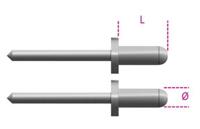 Beta 1741rv aluminium blindklinktang nagels 3,8k (p/100)