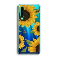 Sunflower and bees: Huawei P30 Transparant Hoesje
