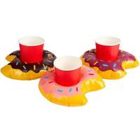 3x Opblaasbare blikjes houders donut 20 cm   - - thumbnail