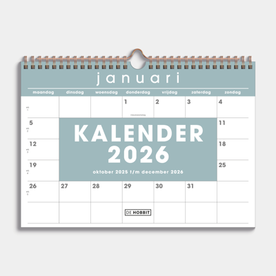 A4 Maandkalender 2026 Mint