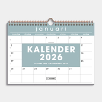 A4 Maandkalender 2026 Mint