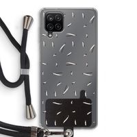 Hipster stripes: Samsung Galaxy A12 Transparant Hoesje met koord