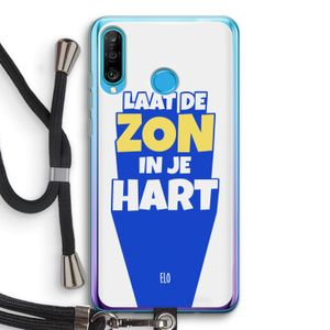 Laat de zon in je hart: Huawei P30 Lite Transparant Hoesje met koord