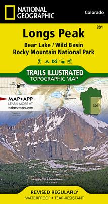 Wandelkaart 301 Longs Peak / Bear Lake / Wild Basin / Rocky Mountain NP | National Geographic