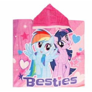 My Little Pony badcape/poncho met roze capuchon voor kinderen