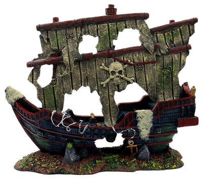 Superfish Scheepswrak XXL - Piratenschip Aquarium Decoratie 70x56cm, Non-toxic