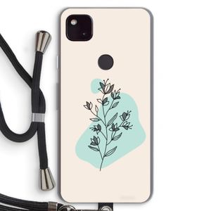 Violets are blue: Pixel 4a 5G Transparant Hoesje met koord