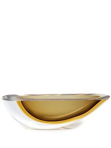 Gardeco vase Canoe 160 Murano bicolore en verre - Jaune