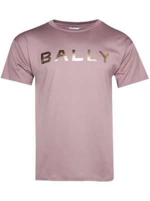 Bally T-shirt met logoprint - Paars