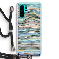 Watercolor Agate: Huawei P30 Pro Transparant Hoesje met koord