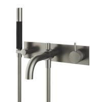 Hotbath Cobber X Afbouwdeel - Inbouw Douche/Badmengkraan - Automatische Omstelinrichting - Geborsteld RVS 316