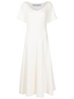 Gloria Coelho robe mi-longue Supreme évasée - Blanc