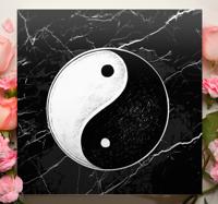 Yin yang marmer Canvas schilderij oriental