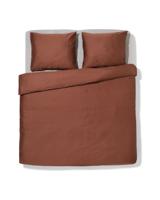 HEMA Dekbedovertrek 240x200/220cm katoen satijn bruin (bruin)
