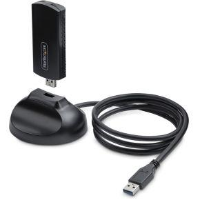 StarTech.com Wi-Fi 6E USB Adapter/Dongle, Voor Desktop/Laptop PC, Wireless NIC met Uitklapbare Anten StarTech.com Wi-Fi 6E USB Adapter/Dongle, Voor Desktop/Laptop PC, Wireless NIC met Uitklapbare Anten