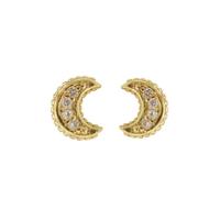 Karma Oorbellen Zirconia Moon Goud