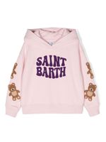 MC2 Saint Barth Kids hoodie en coton à logo floqué - Rose