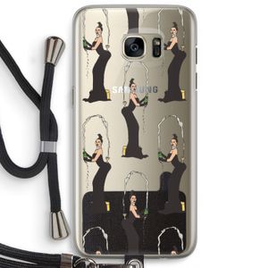 Pop Some Kim: Samsung Galaxy S7 Edge Transparant Hoesje met koord